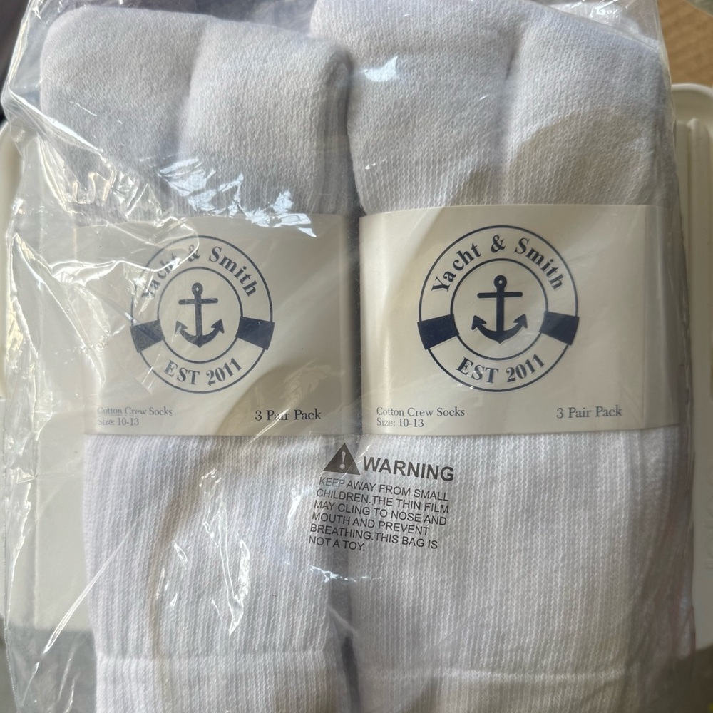*Men’s Yacht & Smith Socks
Cotton Crew Socks
Size 10-13
12 PAIRS